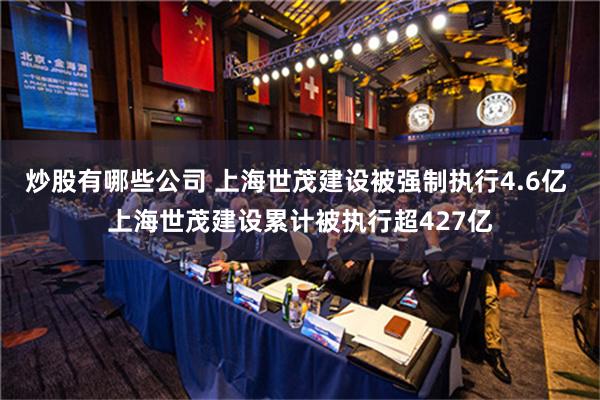 炒股有哪些公司 上海世茂建设被强制执行4.6亿 上海世茂建设累计被执行超427亿