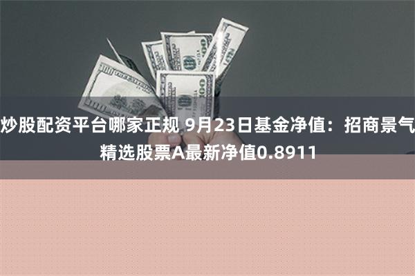 炒股配资平台哪家正规 9月23日基金净值：招商景气精选股票A最新净值0.8911