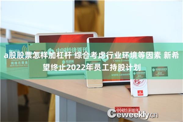 a股股票怎样加杠杆 综合考虑行业环境等因素 新希望终止2022年员工持股计划