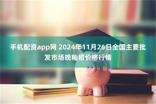 手机配资app网 2024年11月26日全国主要批发市场晚籼稻价格行情