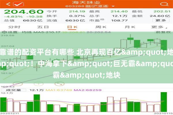 靠谱的配资平台有哪些 北京再现百亿&quot;地王&quot;！中海拿下&quot;巨无霸&quot;地块