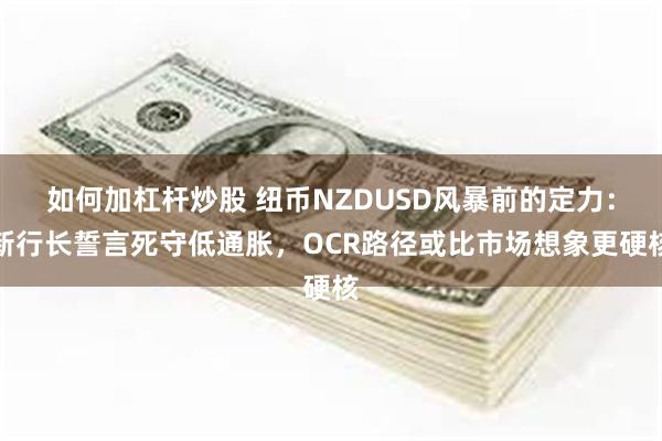 如何加杠杆炒股 纽币NZDUSD风暴前的定力：新行长誓言死守低通胀，OCR路径或比市场想象更硬核