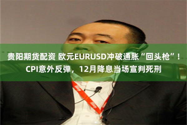 贵阳期货配资 欧元EURUSD冲破通胀“回头枪”！CPI意外反弹，12月降息当场宣判死刑