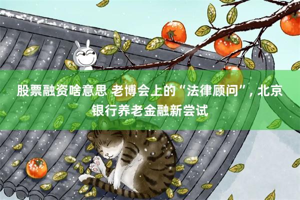 股票融资啥意思 老博会上的“法律顾问”, 北京银行养老金融新尝试